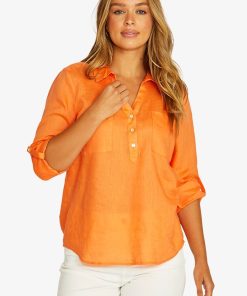 Jump Half Placket Shirt - Tigerlily