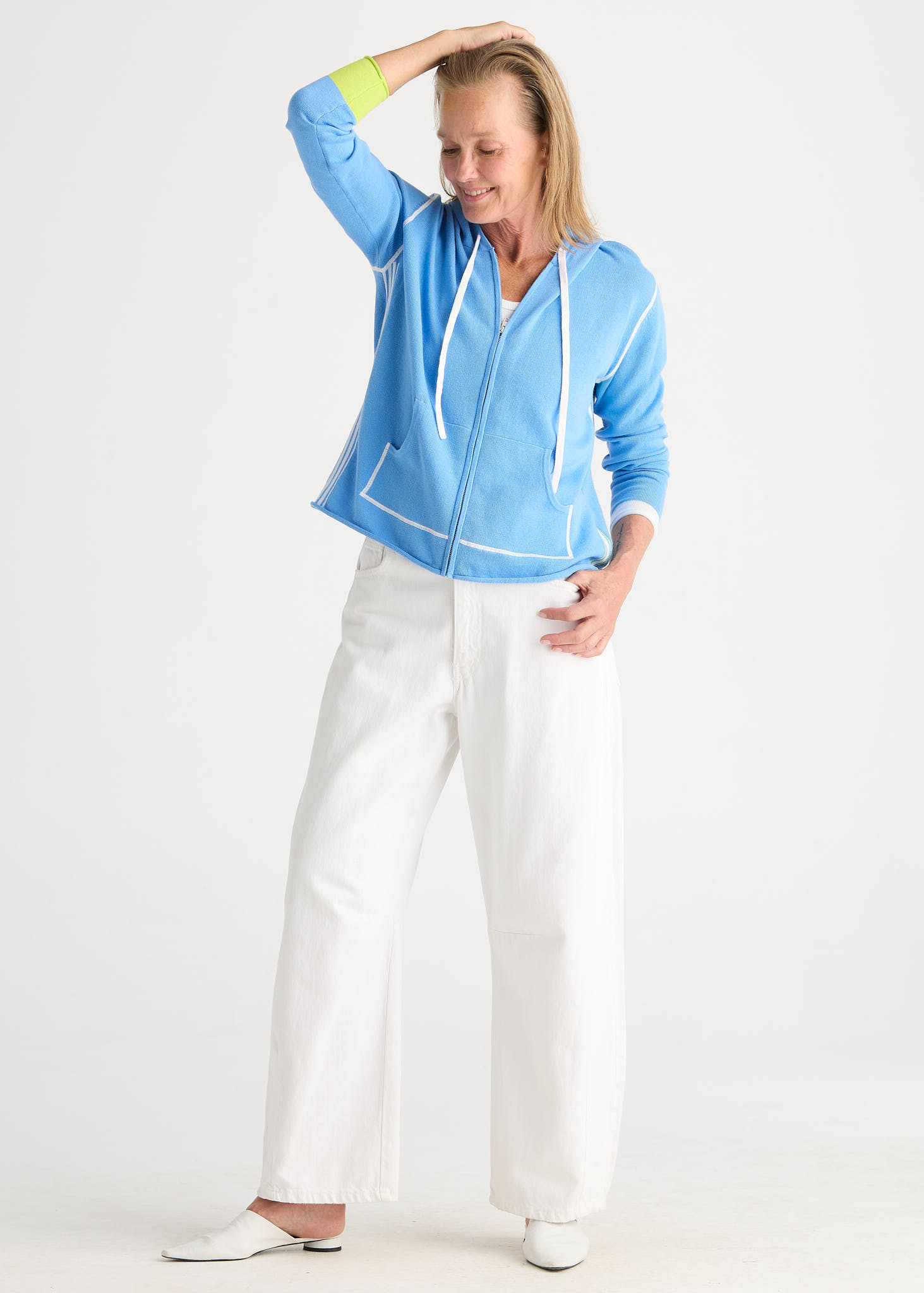 Zacket & Plover Sports Hoodie - Cornflour - Image 4