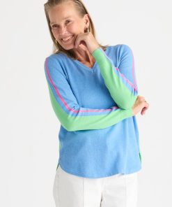 Zaket & Plover Rounded Bottom Vee - Bluebell