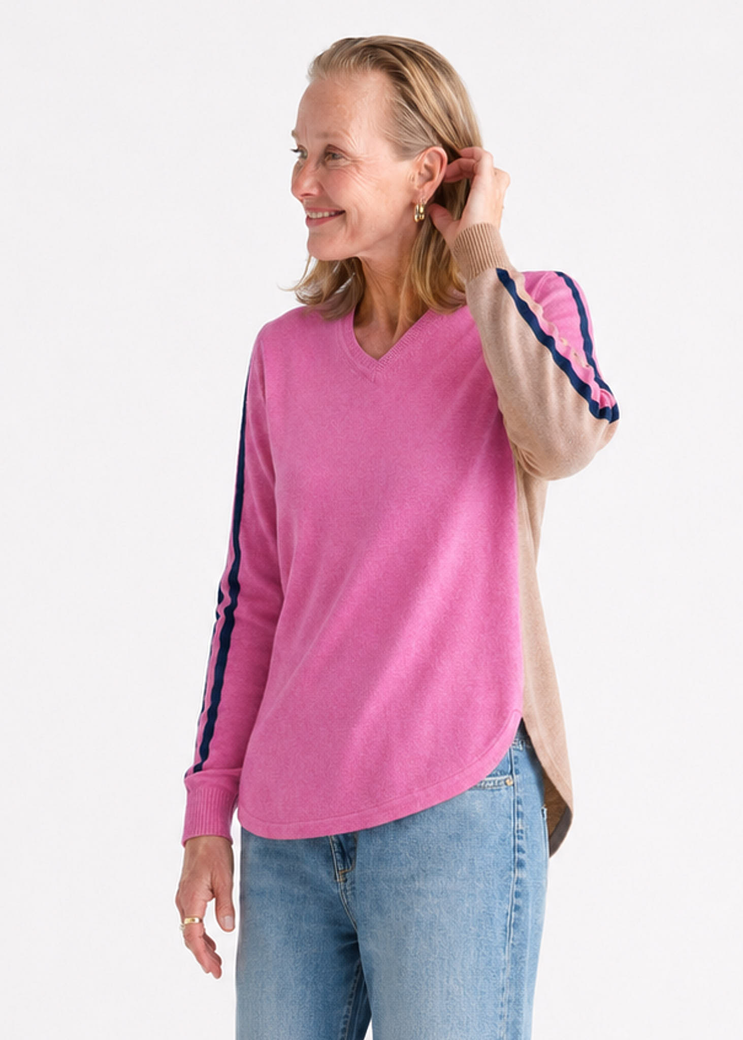 Zaket & Plover Rounded Bottom Vee - Pop Pink