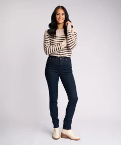Vassalli Reign Skinny Basket Weave Pocket Jean - Indigo