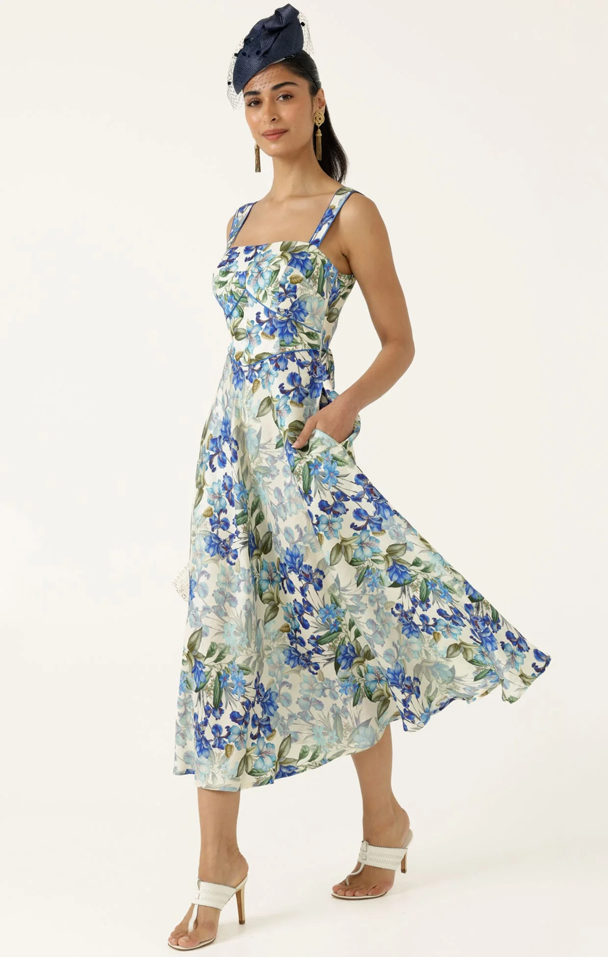 Sacha Drake Antoinette Midi Dress - Blue Iris - Image 7