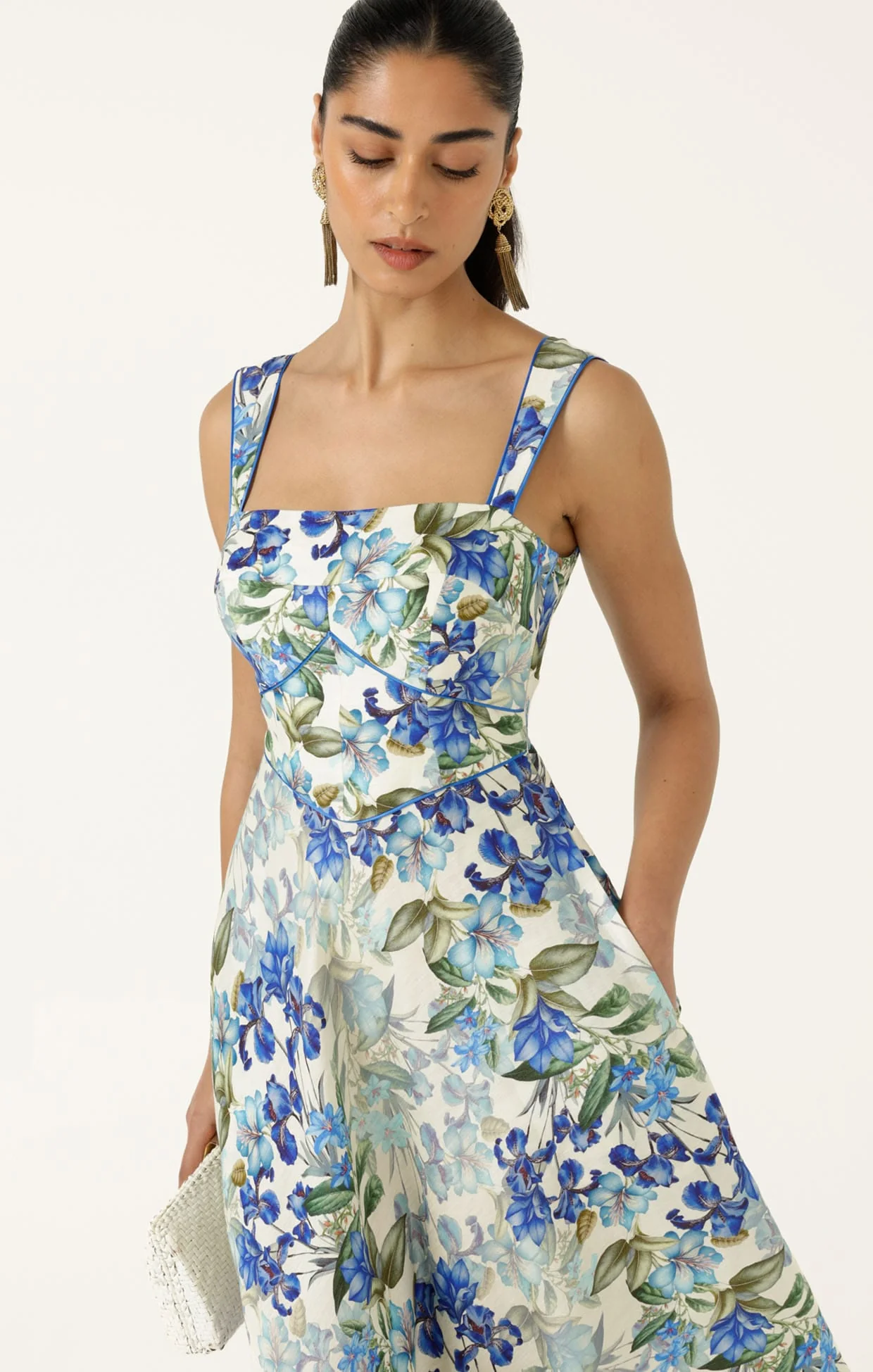 Sacha Drake Antoinette Midi Dress - Blue Iris - Image 6
