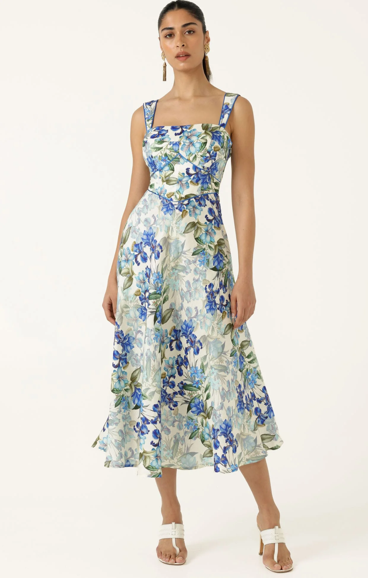 Sacha Drake Antoinette Midi Dress - Blue Iris - Image 4