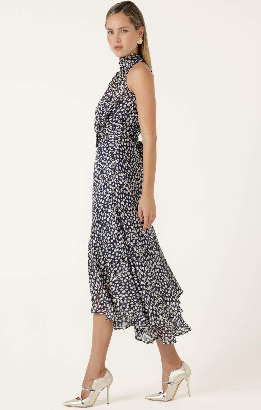 Sacha Drake Austen Dress -Navy White Spot - Image 7