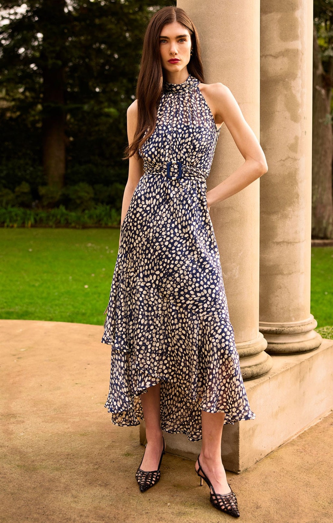 Sacha Drake Austen Dress -Navy White Spot - Image 6