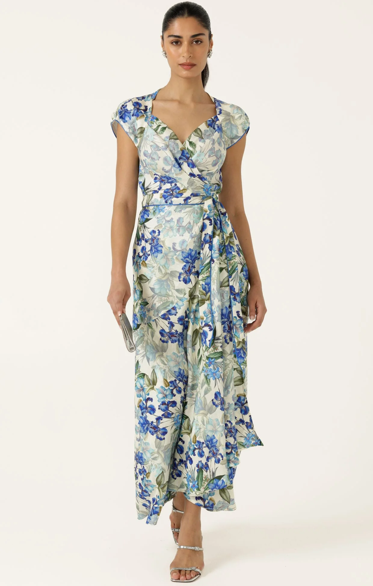 Sacha Drake Mariette Wrap Dress - Blue Iris - Image 6