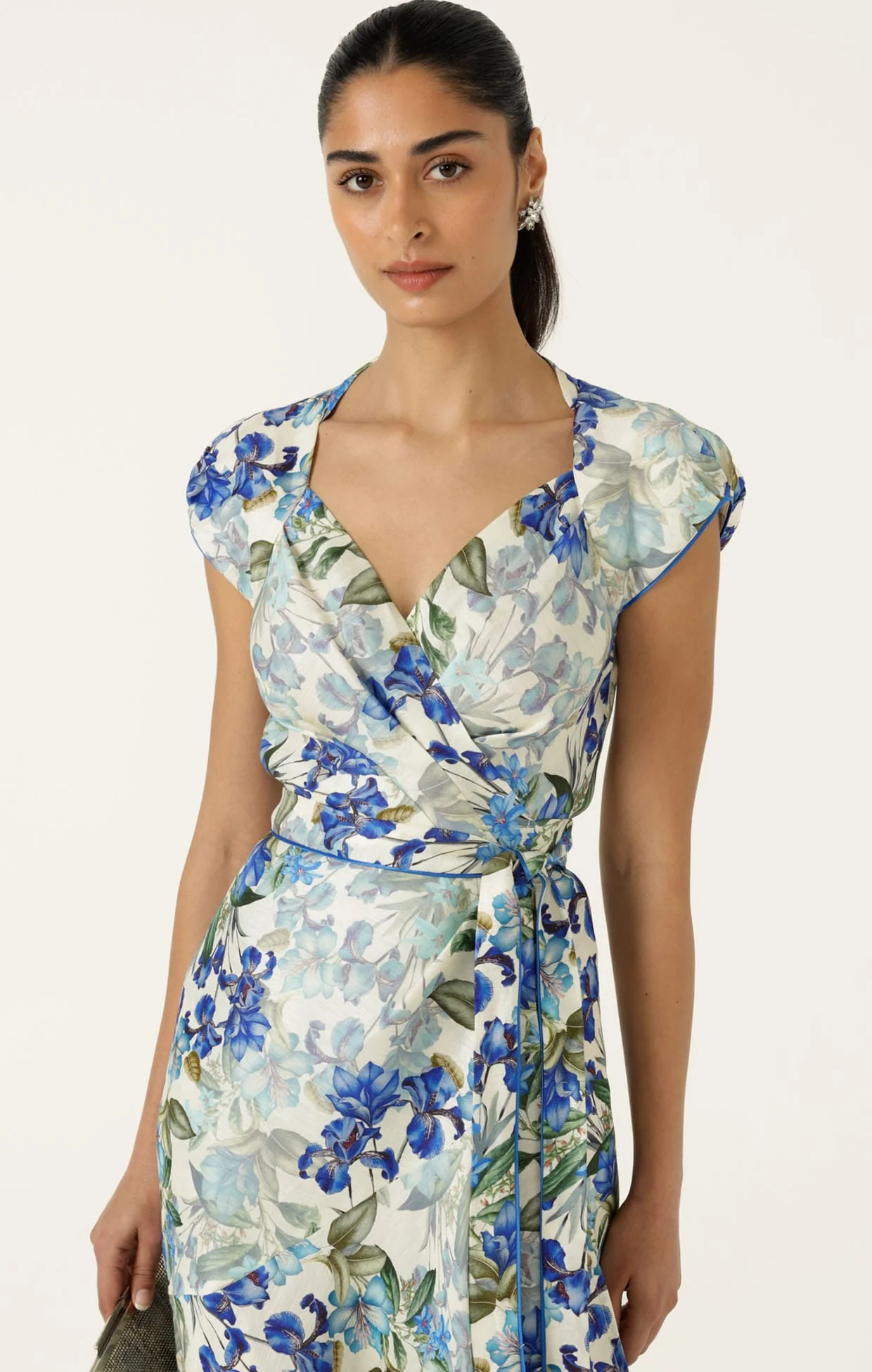 Sacha Drake Mariette Wrap Dress - Blue Iris - Image 9