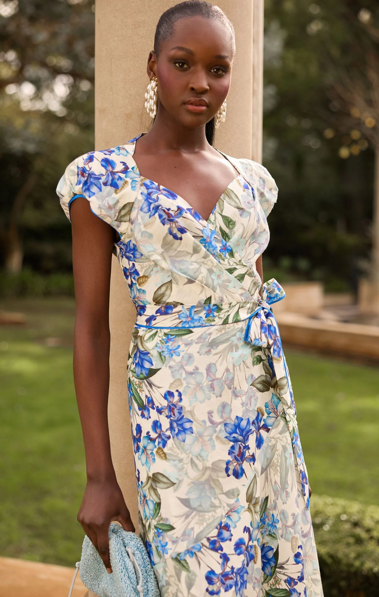 Sacha Drake Mariette Wrap Dress - Blue Iris - Image 3