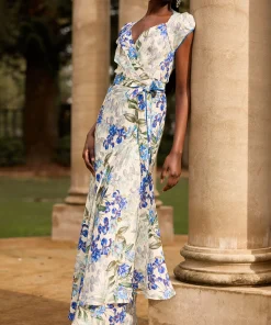 Sacha Drake Mariette Wrap Dress - Blue Iris