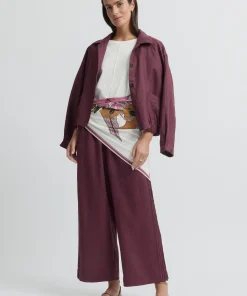 Yarra Trail Tirari Pintuck Pant - Raisin