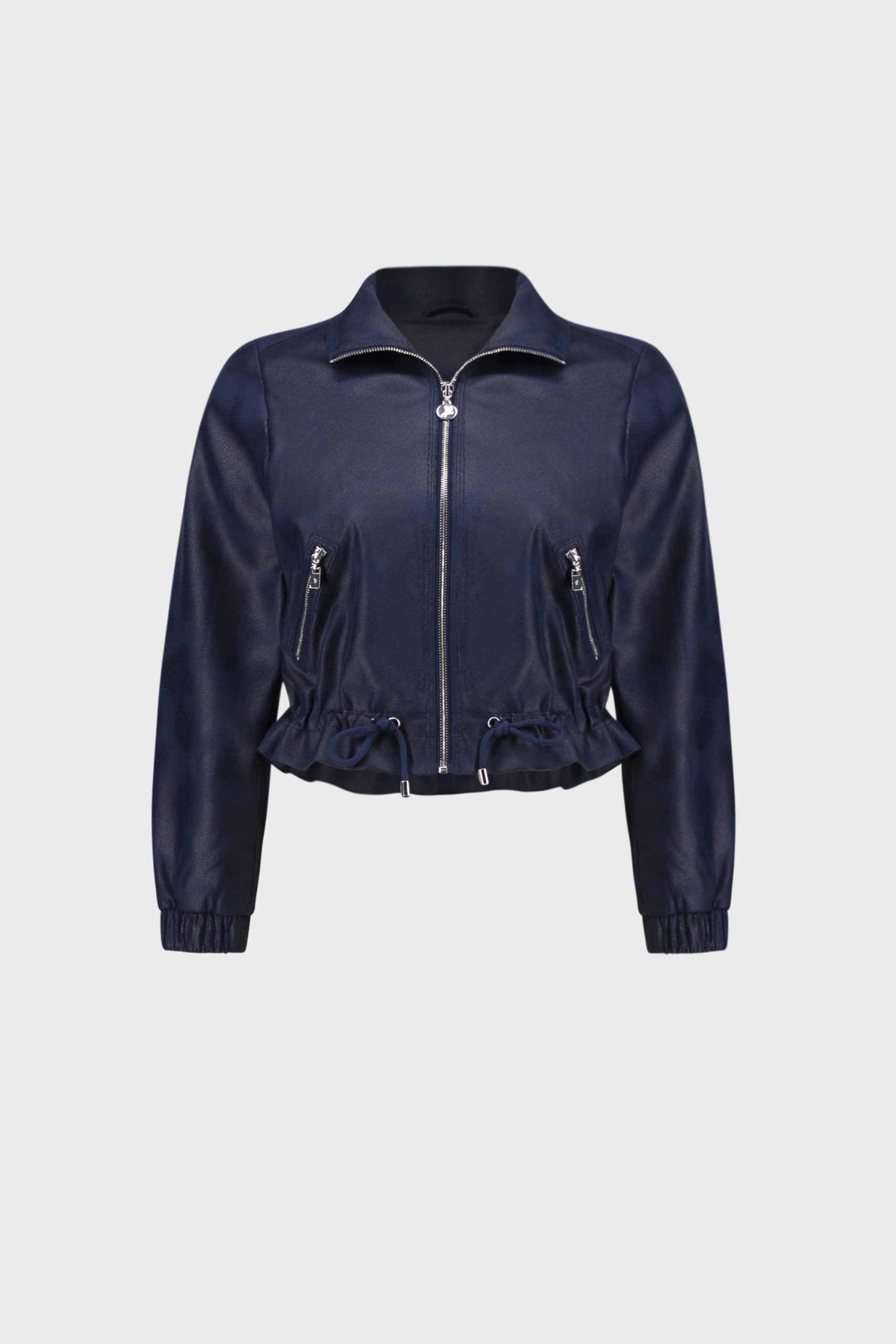 Joseph Ribkoff Faux Suede Blouson Jacket - Midnight - Image 6