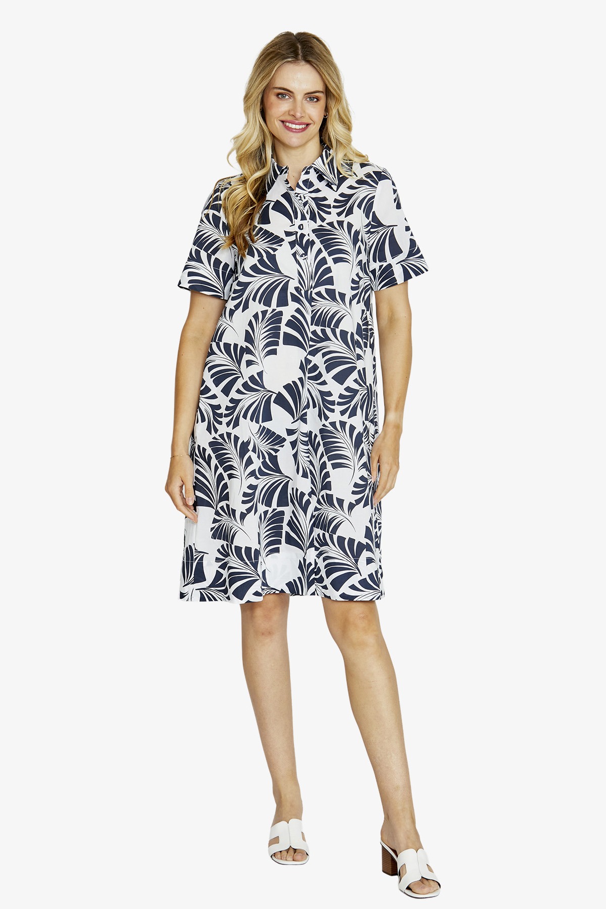 Ping Pong Flynn Tab Front Swing Dress - Desert Palm - Image 2