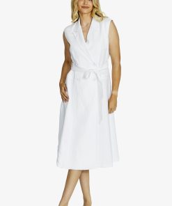 Ping Pong Amara Sleeveless Shirt Dress -White