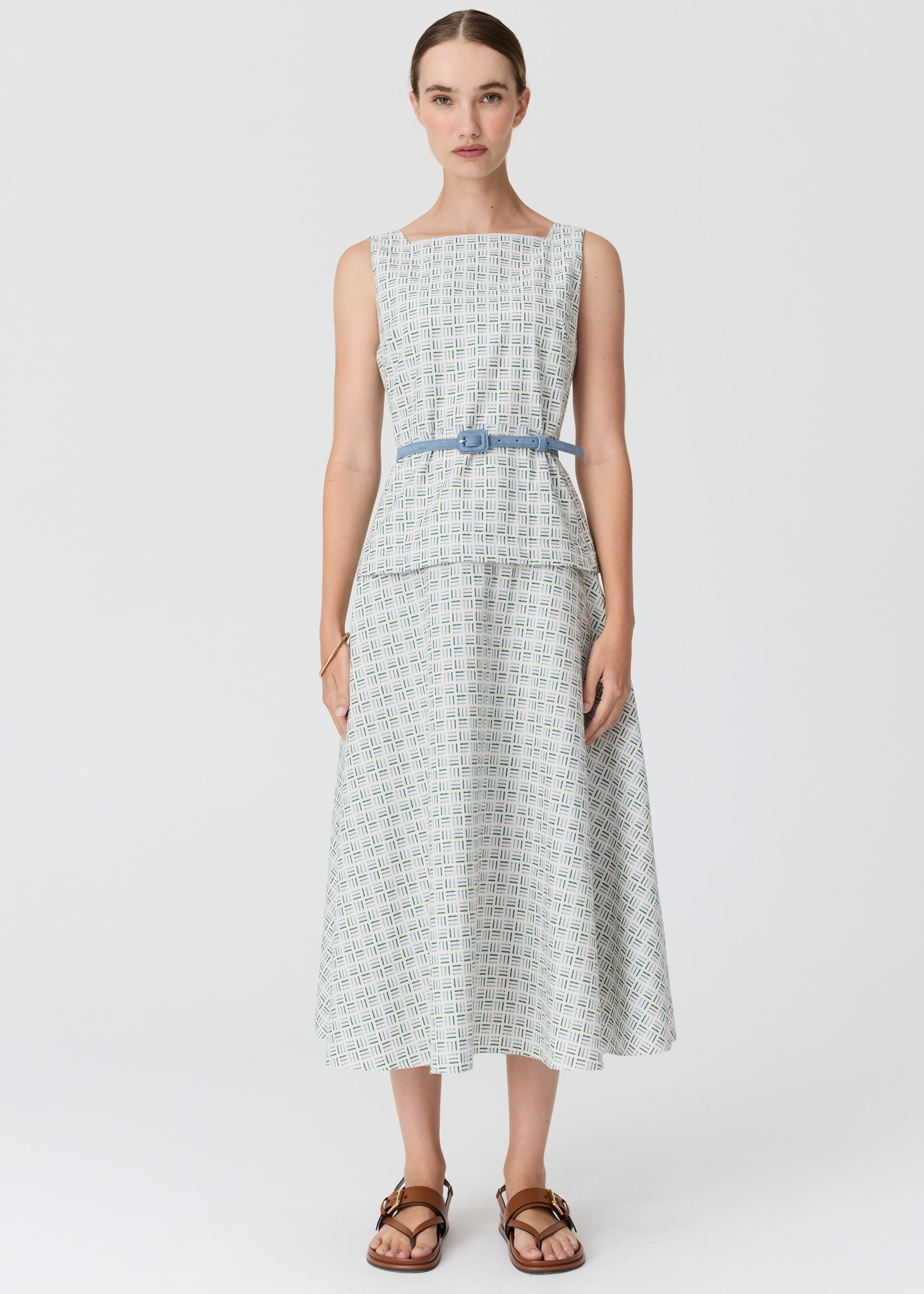 POL Parterre Belt Dress - Parterre Jacquard - Image 4
