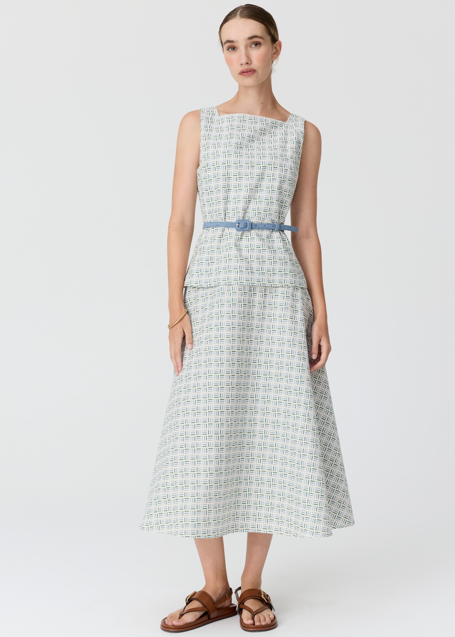 POL Parterre Belt Dress - Parterre Jacquard - Image 8