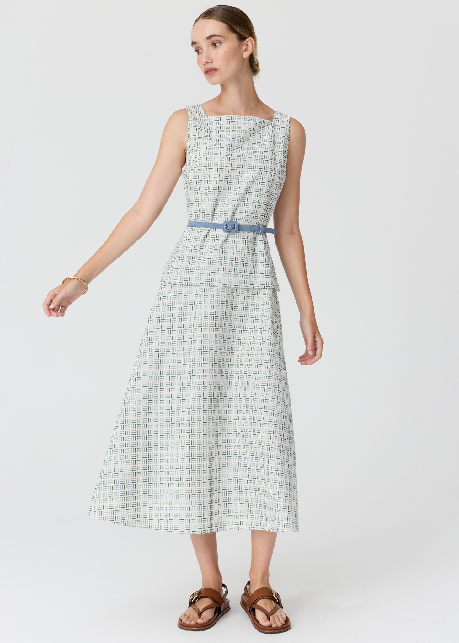 POL Parterre Belt Dress - Parterre Jacquard - Image 3