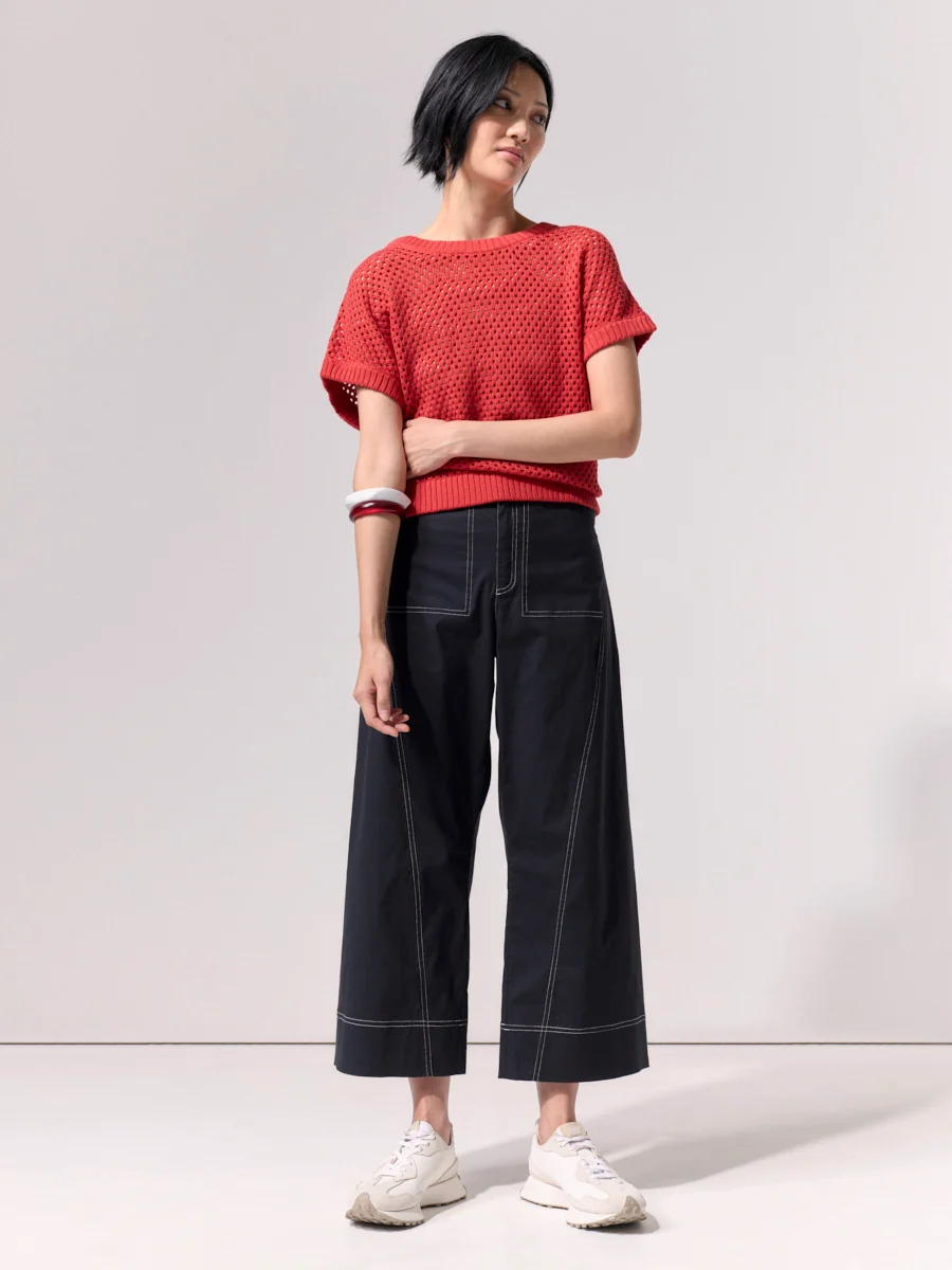 Marco Polo Two Way Zip Thru Knit - Terracotta - Image 3
