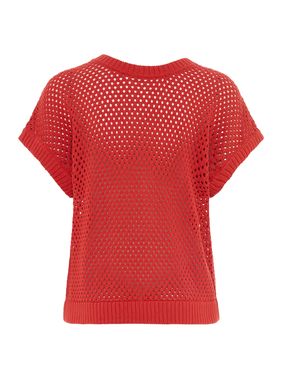 Marco Polo Two Way Zip Thru Knit - Terracotta - Image 7