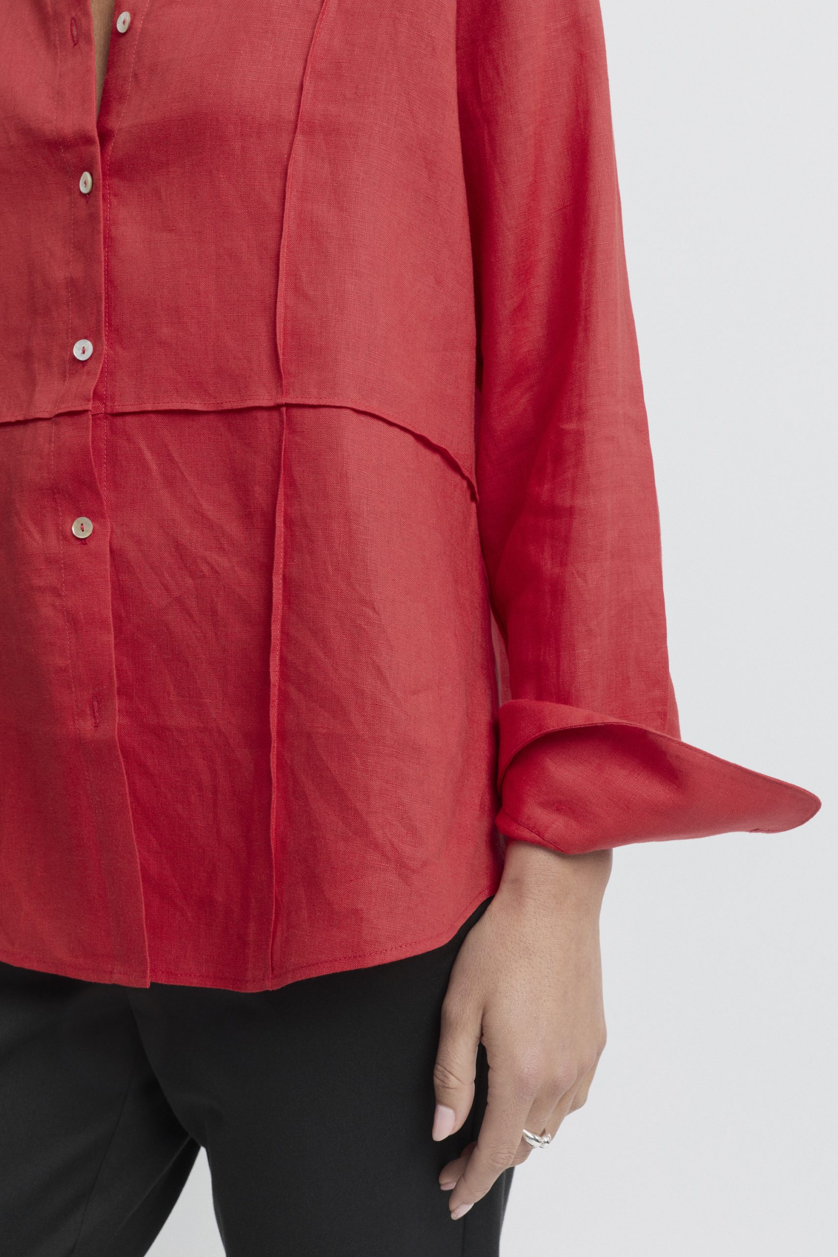 Yarra Trail Tirari Pintuck Shirt - Chilli - Image 5