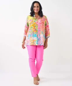 Swish Lucinda Collared Silky Shirt - Pink