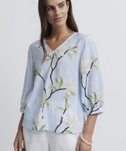 Yarra Trail Magnolia Blouse - Blue