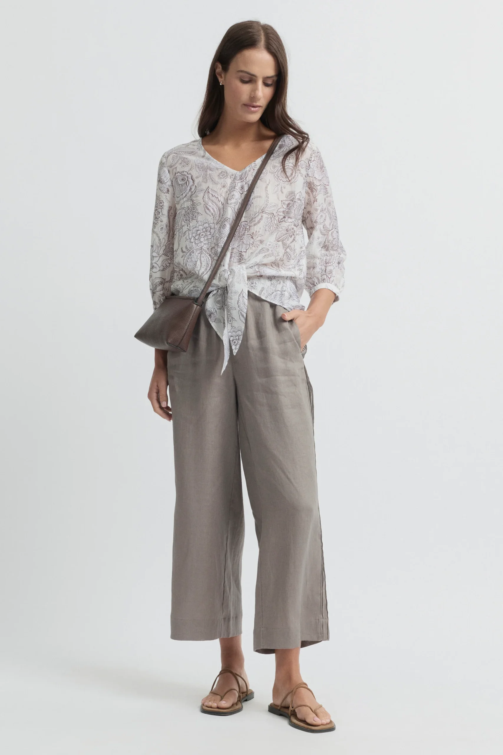 Yarra Trail Tirari Pintuck Pant - Earth - Image 2