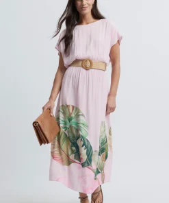 Yarra Trail Deliciosa Cap Sleeve Dress - Pink